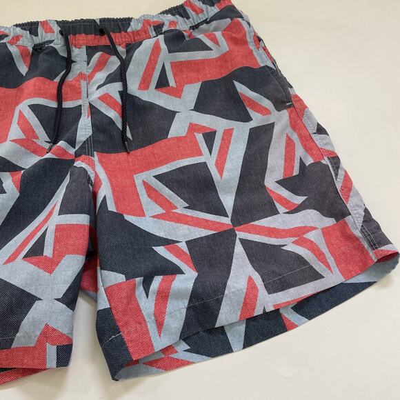 Ben Sherman Swim Trunks Mens XXL Board Short Gorpcore Geometric All Over Print - Picture 2 of 10